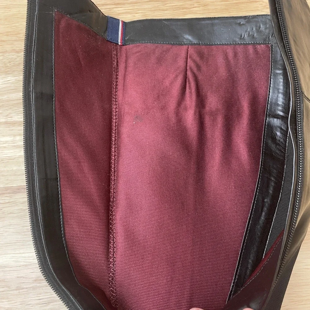 Tommy Hilfiger‎ Black Leather Tall Riding Boots Size 6.5M